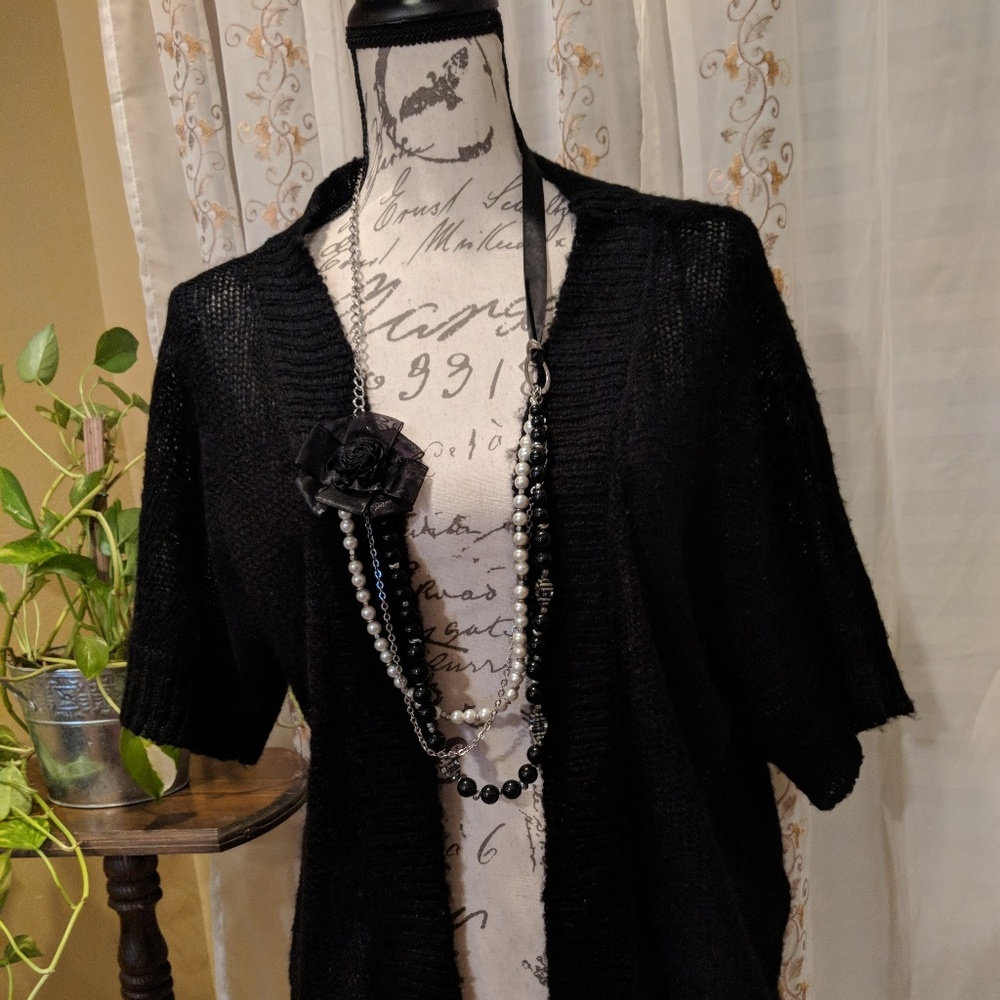 Free with 3pc Bundle! Black Fuzzy Sweater Duster